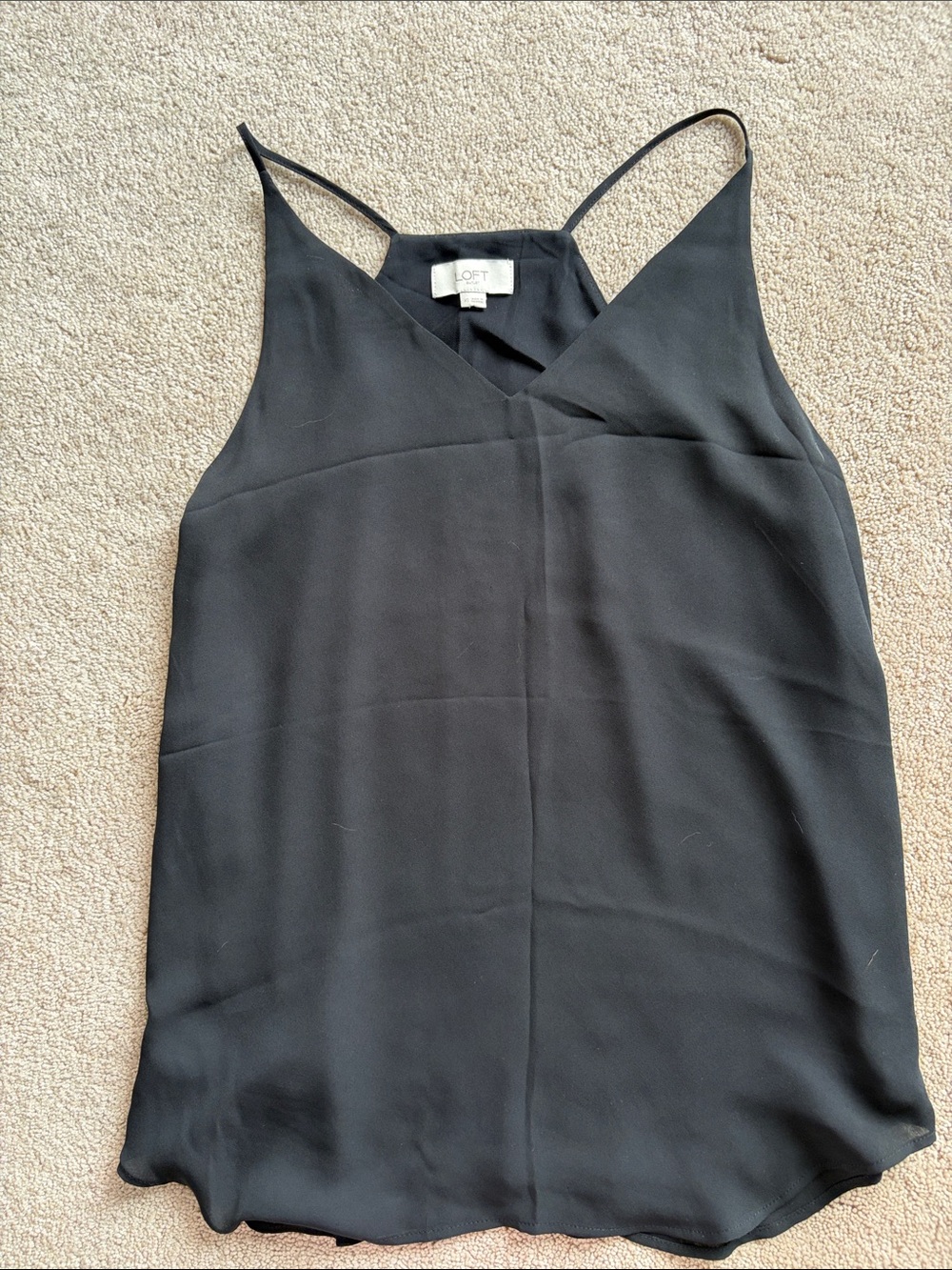 LOFT Black V-Neck Spaghetti Strap Camisole